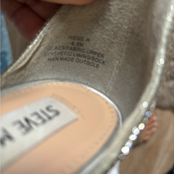 Steve Madden Women's Silver Strappy Heels - Picture 3 of 4